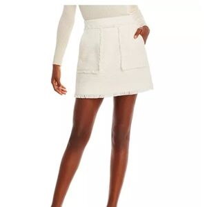 Cinq à Sept Cream Mini Skirt